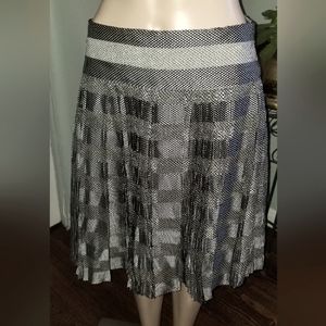 Andre Laug Vintage silk black and white skirt